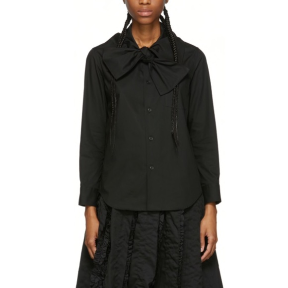 Tricot Comme des Garcons Black Bow Collar Shirt - Picture 2 of 3